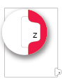 Standard Style Letter Size Side Tab Z (91826)25 Per Bag